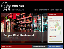 Tablet Screenshot of pepperchairrestaurant.co.za